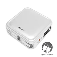 LaPO 超進化八合一 10000mAh 無線快充行動電源 WT-08 柔霧白(兩條Type-C)