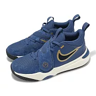 Nike 籃球鞋 Team Hustle D 11 KC PS 中童 童鞋 藍 金 魔鬼氈 運動鞋 FZ7296-400 17cm NAVY/IVORY