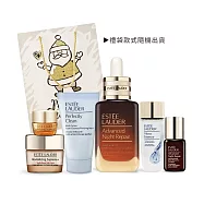 ESTEE LAUDER 雅詩蘭黛 全方位特潤年輕煥采保養組[特潤+原生露+膠原霜+潔面乳+眼霜+提袋]-聖誕交換禮物-百貨公司貨