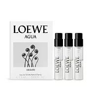 LOEWE AGUA Miami 盛夏風情淡香水(1.5ml)X3-隨身針管試香-國際航空版
