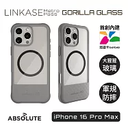 ABSOLUTE LINKASE iPhone 16 Pro Max 悠遊卡官方認證晶片 穿梭城市悠遊嗶嗶殼_Air玻璃透明款(多色可選) 萬念聚灰