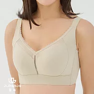 JUNGDOG 大罩杯 鈦鋼圈無痕內衣 (全罩) M 淺駝色