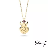 STORY 故事銀飾-Gudetama星座系列-蛋黃哥金牛座誕生石純銀項鍊【客製品】 黃K金