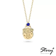 STORY 故事銀飾-Gudetama星座系列-蛋黃哥巨蟹座誕生石純銀項鍊【客製品】 黃K金