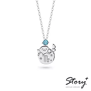 STORY 故事銀飾-Gudetama星座系列-蛋黃哥天蠍座誕生石純銀項鍊【客製品】 白K金