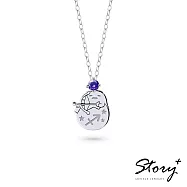 STORY 故事銀飾-Gudetama星座系列-蛋黃哥射手座誕生石純銀項鍊【客製品】 白K金
