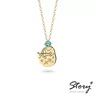 STORY 故事銀飾-Gudetama星座系列-蛋黃哥射手座誕生石純銀項鍊【客製品】 黃K金