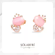 【SOLARFRI】純銀針耳環・S925銀鍍14K玫瑰金頂級CZ鑽飾抗敏耳環|品牌禮盒包裝|閨蜜生日情人女友老婆母親交換聖誕禮物