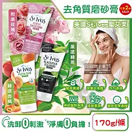 (2條任選超值組)美國St.Ives聖艾芙-經典植萃潤澤深層去角質潔淨磨砂膏170g/條(臉部全身皆適用,柔嫩膚觸沐浴SPA,溫和淨膚美體霜,護膚淨白按摩霜) 綠底杏桃*2條