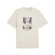 PUMA 流行系列Club de Course圖樣 男女短袖T恤(N)-62672987 L 白色