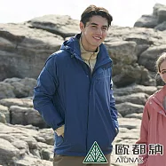 【ATUNAS 歐都納】男款都會休閒2L GORE-TEX防水透氣+羽絨保暖兩件式外套/大尺碼A1GT2502M- L 灰藍