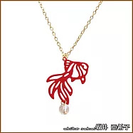 『坂井.亞希子』日本和風紅色鏤空金魚項鍊 -單一款式