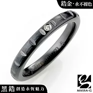 MASSA-G DECO系列【私藏系-迷霧】黑鋯戒 美規7號