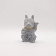 【木酢達人x泥研製所】 炭錢帶財來富狗狗 清水灰 8cm 來財 來財