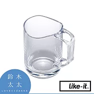【LIKE-IT】可瀝水波浪漱口杯 共2色- 透明 | 鈴木太太公司貨