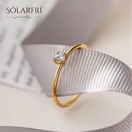 【SOLARFRI】純銀戒指・925鍍14K金奧地利頂級CZ鑽飾抗敏不褪色求婚告白鑽戒指(可調整大小)|品牌禮盒包裝|閨蜜生日情人女友老婆母親交換聖誕禮物