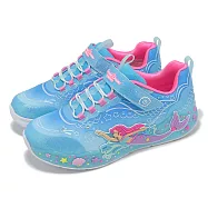 Skechers 兒童燈鞋 S Lights-Mermaid Dreams 中童 小朋友 魔鬼氈 燈鞋 閃燈 發光 303060LBLMT 23cm BLUE/MULTI