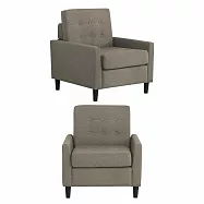 IDEA-格恩亞麻布簡約單人沙發/2色可選 淺棕色