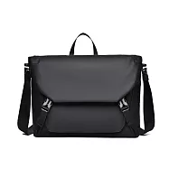 【iSPurple】街頭潮流 大容量斜背單肩輕便通勤郵差包/黑色