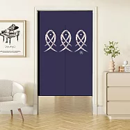 【巴芙洛】日式長式開運門簾85X180CM(買送伸縮桿再送門簾掛勾) 年年有魚85*180一片式