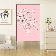 【巴芙洛】日式長式開運門簾85X180CM(買送伸縮桿再送門簾掛勾) 浪漫櫻花85*180一片式