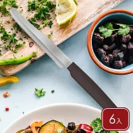 《PEDRINI》Active牛排刀6入 | 西餐刀 餐刀 鐵板刀 - 深褐