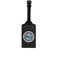 COACH 飛機旅行徽標塗層帆布及小牛皮行李吊牌 (酒紅色)