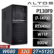 Acer 宏碁 Altos P130F9 商用工作站 (i7-14700/32G/2TB+512G SSD/RTX4060-8G/W11P)