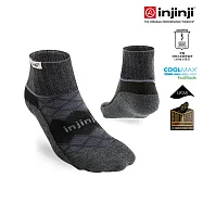 injinji 男 Runner全方位防護跑襪 S-M 黑色