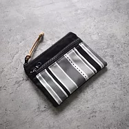 《梵緹希》旅行防水錢包零錢袋 卡袋 收納小袋_線條 黑