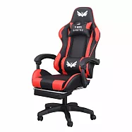 【好氣氛家居】4D包覆人體工學皮革電競椅 電腦椅 黑紅