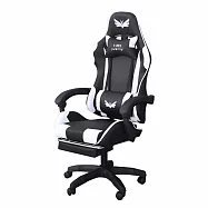 【好氣氛家居】4D包覆人體工學皮革電競椅 電腦椅 黑白