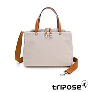tripose漫遊系列岩紋三層手提斜背包 沙漠灰