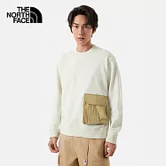 The North Face M HYBRID POCKET CREW - AP 男保暖 休閒長袖大學T-NF0A87UTQLI XL 白色