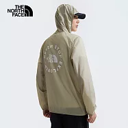 The North Face M ELBIO UPF WIND JACKET - AP 男防風防曬 連帽外套-NF0A87V61I4 XL 棕色