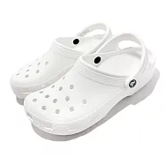 Crocs 涼拖鞋 Classic 女鞋 男鞋 白 全白 經典 克駱格 洞洞鞋 布希鞋 卡駱馳 10001100 22cm WHITE