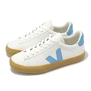 Veja 休閒鞋 Campo Chromefree Leather 女鞋 白 藍 皮革 膠底 經典 小白鞋 CP0503645A 24.5cm EXTRA WHITE/AQUA