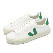 Veja 休閒鞋 Campo Chromefree Leather 女鞋 白 綠 皮革 經典 小白鞋 CP0503690A 24.5cm EXTRA WHITE/EMERAUDE