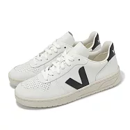 Veja 休閒鞋 V-10 Leather 女鞋 白 黑 皮革 經典 小白鞋 VX0200005A 25cm EXTRA WHITE/BLACK