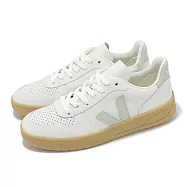 Veja 休閒鞋 V-10 Leather 女鞋 白 灰 膠底 皮革 經典 小白鞋 VX0203665A 23cm EXTRA WHITE/NATURAL