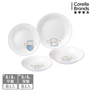 【美國康寧】CORELLE 大耳狗 四件式餐盤組-D01