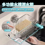 【APEX】多功能水槽瀝水籃 (瀝水架/水槽置物架/毛巾桿抹布架/清潔架/洗碗精架/收納架/菜瓜布架) 水晶透明