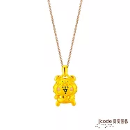 J’code真愛密碼金飾 卡娜赫拉的小動物-生肖虎 粉紅兔兔硬金墜子 送紅繩