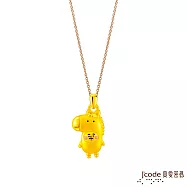 J’code真愛密碼金飾 卡娜赫拉的小動物-生肖馬 粉紅兔兔硬金墜子 送紅繩