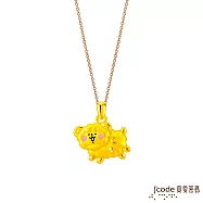 J’code真愛密碼金飾 卡娜赫拉的小動物-生肖羊 粉紅兔兔硬金墜子 送紅繩