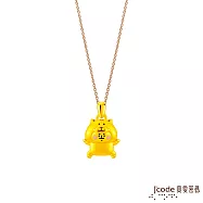 J’code真愛密碼金飾 卡娜赫拉的小動物-生肖豬 粉紅兔兔硬金墜子 送紅繩