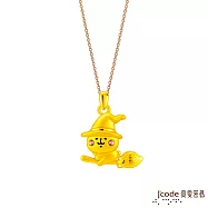 J’code真愛密碼金飾 卡娜赫拉的小動物-飛天魔法粉紅兔兔硬金墜子 送白鋼項鍊
