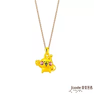 J’code真愛密碼金飾 卡娜赫拉的小動物-聖誕粉紅兔兔硬金墜子 送玫瑰鋼項鍊