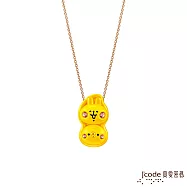 J&rsquo;code真愛密碼金飾 卡娜赫拉的小動物-花生好事P助和粉紅兔兔硬金墜子 送玫瑰鋼項鍊