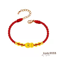 J’code真愛密碼金飾 卡娜赫拉的小動物-花生好事P助和粉紅兔兔硬金編織手鍊